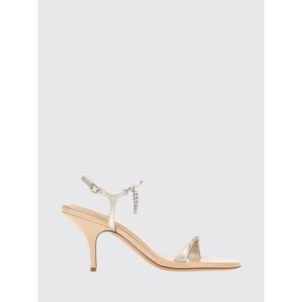 Chloe Women Chloe Zia Lambskin Sandals With Rhinestones And High Stiletto Heel